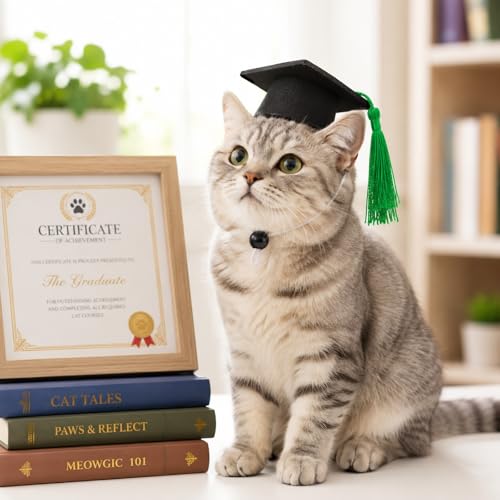 Gorro de Graduación para Perros y Gatos Tamaño M miniatura 4