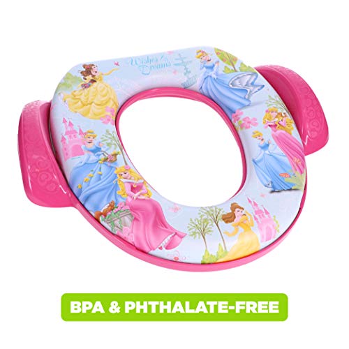 Disney Princess “Wishes And Dreams” Soft Potty Seat For Toilet Training Kids, Pink/Blue, Standard #TOP3