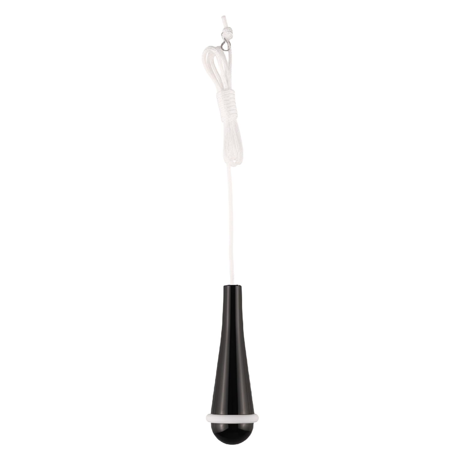 Wellrun Black Bathroom Light Pull Cord Handle,Chrome Teardrop Pendant With 150Cm Nylon String Extension,Replacement For Blind Toilet Ceiling Light Fan(Black)