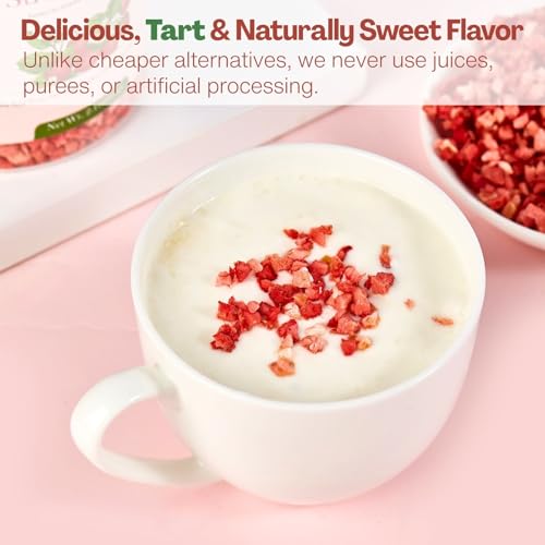 Freeze Dried Strawberries No Sugar Added – VitalForest Whole Sliced Freeze-Dried Strawberry Fruit Snack, Non-GMO, Vegan, Gluten-Free, 2.1oz (60g) - Thumbnail 5