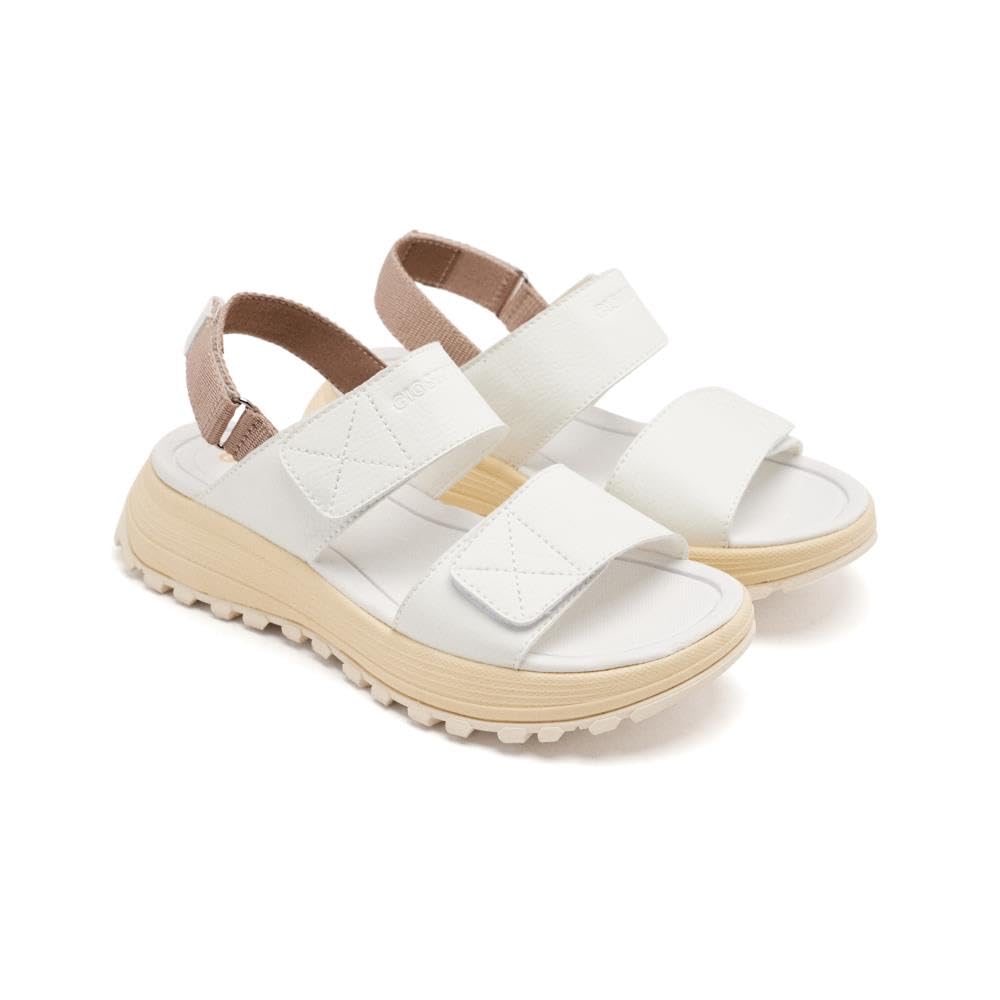 GIOSEPPO Lunenburg Platform Sport Sandals, white, 5 UK
