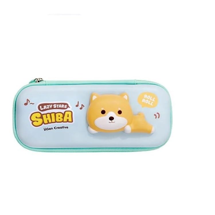 Radhya Accessories Quality Thicken Shell EVA PU Soft Squishy Pencil Box Pencil Case for Boys Girls Kids Waterproof Pencil Box Stationery Organiser (Shiba)