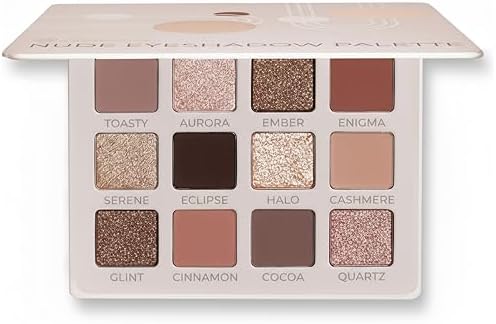 Lamora Paleta de Sombras de Ojos Nude - Altamente Pigmentados 12 Colores Brillantes y Mate - Paleta Maquillaje Profesionales - Vegano & Sin Crueldad 2