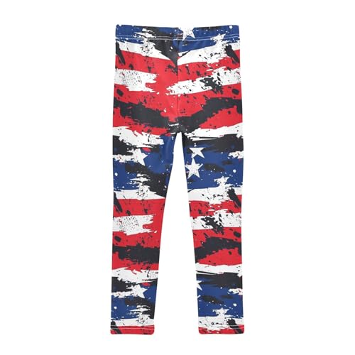 American Flag Camo Camouflage Girls Casual Leggings for Kids Printed Long Pant Bottoms Stretch and Soft2