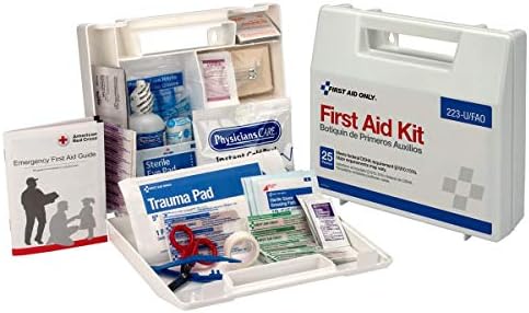 First Aid Only 223-U 25 Person Bulk First Aid Kit, 106-Piece Kit, White