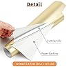IModeur Matte Metallic Champagne Permanent Vinyl Roll - 30.5 x 122 cm Champagne Vinyl for Cricut, Self Adhesive Vinyl for Cup, Windows, Birthday Gifts, Party Ornaments, Home Decor #1