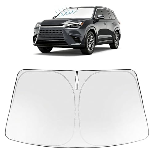 Image of Proadsy Windshield Sun Shade Custom Fit Lexus TX 2024-2026 Foldable Front Sunshade Protector Sun Visor Blocks UV Rays Keep Car Cooler Accessories