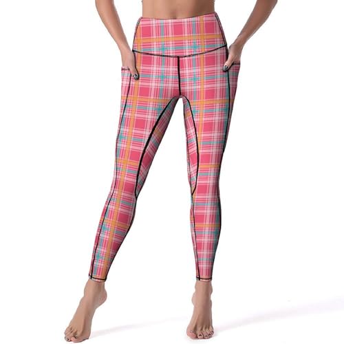 Legging écossais rose galbant pour en finir avec les pantalons sans poche - 2