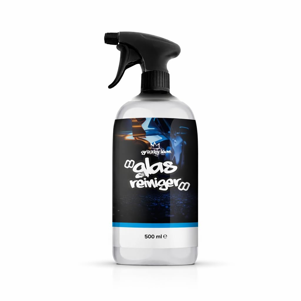 Grizzly Clean środek do czyszczenia szyb samochodowych – środek do czyszczenia szyb samochodowych zapewnia dobrą widoczność – środek do czyszczenia szyb samochodowych usuwa tłuszcz, nikotynę i resztki