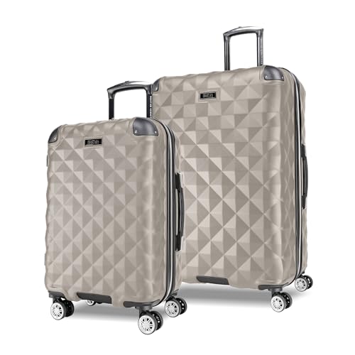 Image of Kenneth Cole REACTION Diamond Tower Collection Lightweight Hardside Expandable 8-Wheel Spinner Travel Luggage, Rye, 2-Piece Set (20 inch & 28 inch)