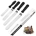 WisFox Set de spatules professionnelles pour cuire un glaçage en angle (lot de 4) Noir