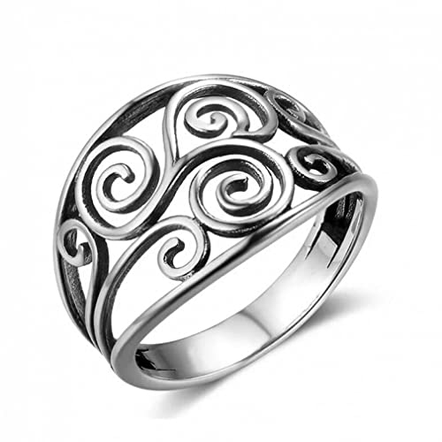 Bague ethnique en argent à motif fleur ajouré pour sublimer vos tenues bohèmes chic