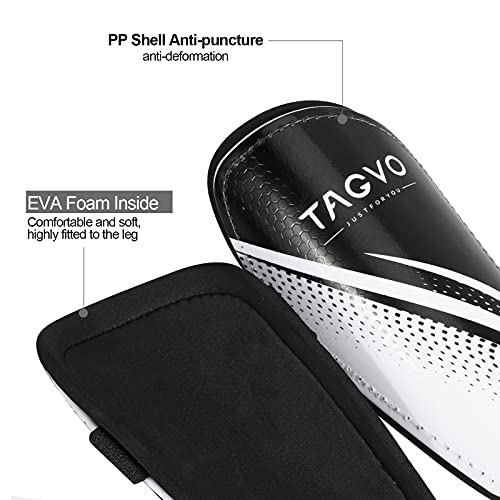 Image of TAGVO Soccer Shin Guards for Kids Youth - Protective Soccer Equipment for Boys Girls - Adults Men Women Soccer Shin Guards - Soccer Shin Pads for Kids 3-16 Years Old Girls Boys, High Impact Resistant