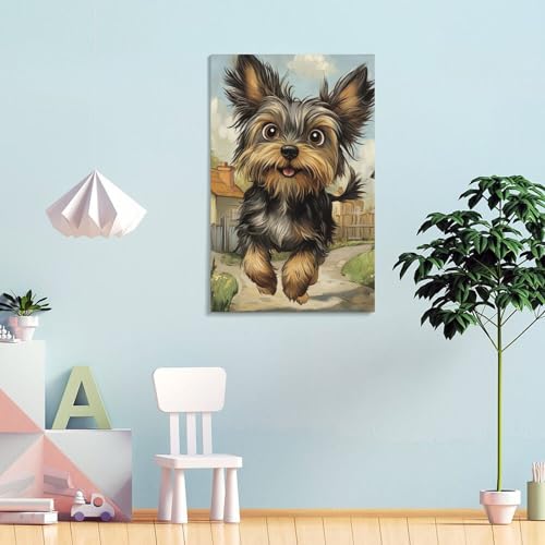 Impression sur toile Yorkshire Terrier de qualité premium | Décoration murale d'art - 4