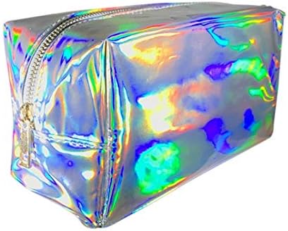 Silver Holographic Cosmetic Bag (Silver)