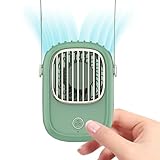 Ventilador con collar personal – Mini dispositivo de refrigeración de aire suspendido, correa ajustable, diseño recargable mediante USB | Ventilador portátil creativo portátil de 3 velocidades
