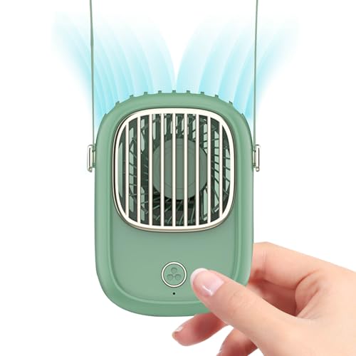 Ventilatore Con Collana Personale - Mini Dispositivo Di Raffreddamento 'aria Sospeso, Tracolla Regolabile, Design Ricaricabile Tramite USB | Ventilatore Portatile Creativo Indossabile A 3 Velocità