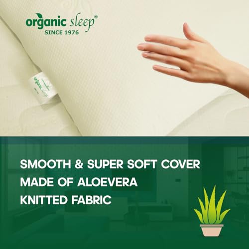 Image of Shredded Latex Pillow,100% Natural Latex,Size 24x16x4 Inch,Pack of 2 with Aloevera Knitted Cover,Adjustable Height,Breathable & Supportive,Density 40