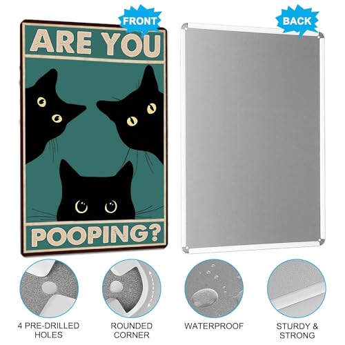 Funny Cat Bathroom Sign - Save with Code LD5J5PK3 - Image 5