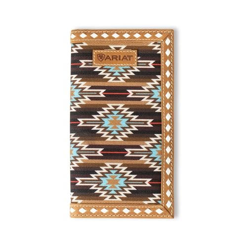 ARIAT Rodeo Southwest Diamond Lace Wallet, Brown