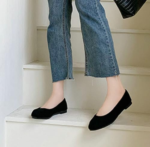 Women's Faux Suede Pointed Toe Ballet Flats Comfortable Soft Flat Shoes Dressy Slip-on Walking Ballerina Shoes Work Dress Mary Jane Flats3
