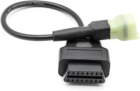 OBD2 Diagnostic Cable Adapter 6 Pin To 16 Pin For Motorcycles, For ISO 9141 2 And For SAE J1850 Protocols, OBD Fault Code Reader Adaptor ECU Error Code Reader