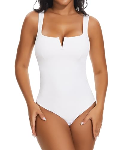 Body Sculptant Col Carré SHAPERIN - Gainant Ventre Plat et Shapewear Quotidien
