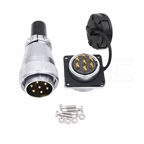 Eonvic WEIPU WS28 Connector Waterproof IP67 Metal Male Plug Female Square Socket Panel Mount Aviation Cable Connector (7Pin) - Image 2