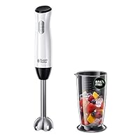 Russell Hobbs Frullatore A Immersione, 2 Velocità, Gambo Rimovibile, Lavastoviglie Ok, Bicchiere