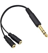 Poyiccot 1/4 to 3.5mm Adapter, 3.5mm to 1/4 Headphone Adapter, 6.35mm 1/4 inch TRS Stereo Male to...
