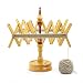 Nagina International's Yarn Swift Umbrella Table Top Yarn Winder | Hand Operated Ball Winder Holder | Knitting Tool for Swift Winding Lines, Laces Yarns & Fiber (Beech, Large)
