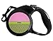 Pink & Lime Green Leopard Retractable Dog Leash - Large (Personalized)