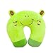 Cuscini da viaggio animale adulto bambini Cuscino a forma di U Per Airplanes Auto Treno (Rana verde)