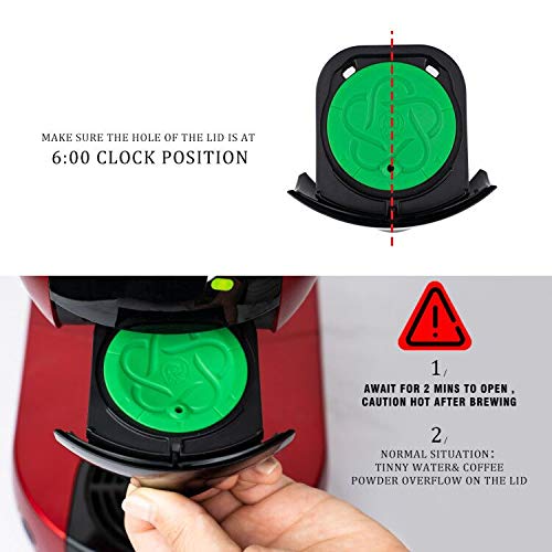 Cápsula de café recarregável, com filtro, reutilizável compatível com cafeteiras Dolce, Gusto, com c