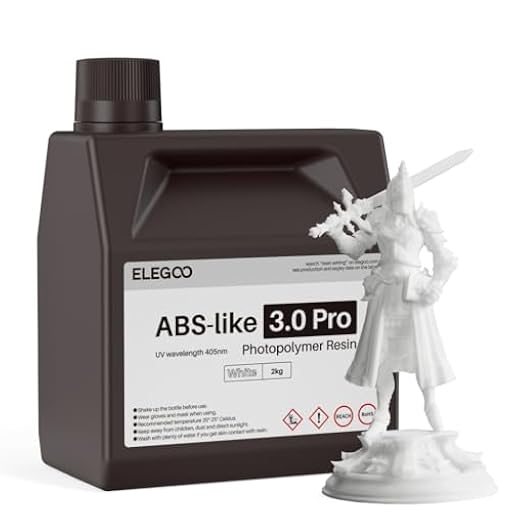 ELEGOO ABS-Like Resin 3.0 Pro, Resina de Fotopolímero para Impresión 3Dcon Mayor Resistencia a los Arañazos, Resina UV 405nm con Alta Precisión para Impresoras MSLA/DLP/LCD, No Frágil (Blanco 2000g) | Ya disponible en tu tienda friki favorita! En mundofriki.es!