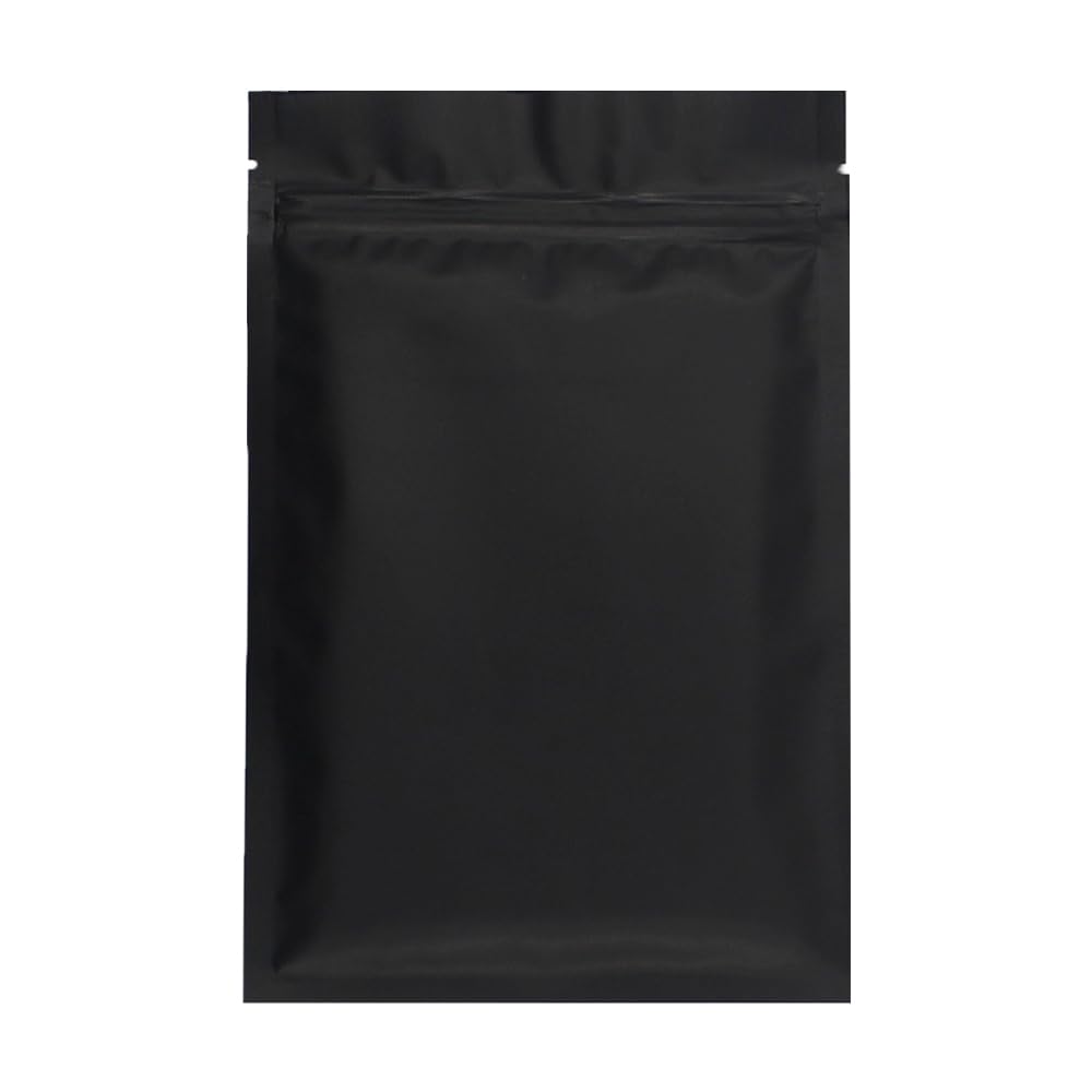 zip lock bags, 100Pcs Aluminum Foil Mylar Bags Heat Seal Zipper Lock Flat Pouches with Tear Notch(White,8x12cm)