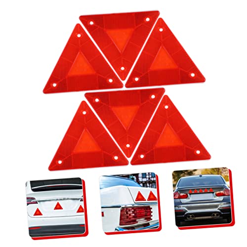 Señales triangulares reflectoras para vehículo lento 6 pcs miniatura 3