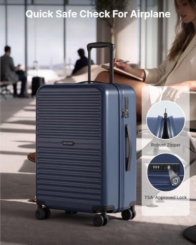 Image of LONG VACATION Luggage Sets, 3 Piece, 20 Inch Carry On Hardshell Suitcase