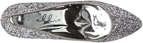 Ellie Shoes Women's 411-SHIMMER Pump, Pewter, 13 | Image 4