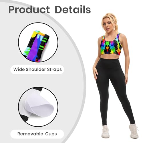 Image of Yoga top Women's Cheerleading Uniform Gym Outfit Running Crop Tops Yoga Shirts Casual Tank Top