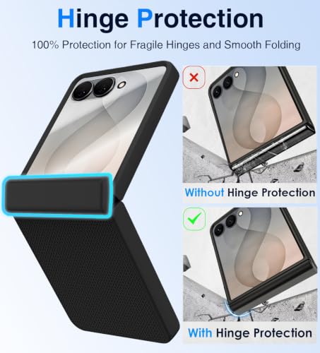 Image of STORMTAL Magnetic for Samsung Galaxy Z Flip 8 case, Hinge Protection, Built-in Screen Protector, Shockproof, Compatible with Magsafe, Rugged Phone Case for Z Flip 8 Black