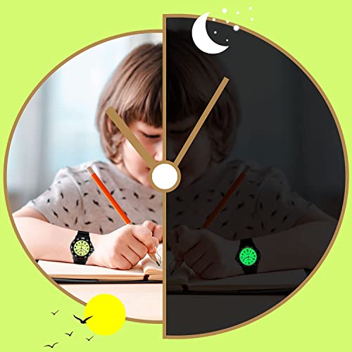 Ckv Analog Kids Watch For Boys Girls Waterproof Sports Outdoor Analogue Wrist Watch Toddler Time Teaching Luminous For 3-12 Years Old Children (Black) #TOP1