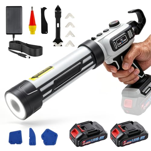 Image of NEWTRY Portable Cordless Caulking Gun 18V 2×1.5AH Batteries for 300ml/10oz