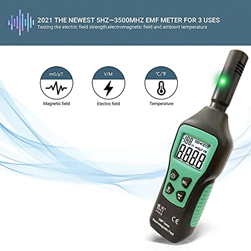 EMF Meter, Household Radiation Detector, 5HZ—3500MHz, SoundLight Alarm