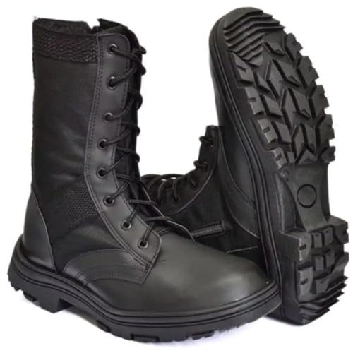 Coturno Masculino Tático Cano Alto Resistente, Antiderrapante e Confortável para Trilhas e Uso Diário (Preto, BR, Adulto, Numérico, 43)