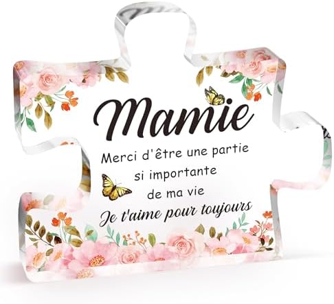 Pot De Fleur Cadeau Mamie - Jardinière Céramique Avec Plateau Bois - Idée Cadeau Grand-Mère Anniversaire Fête Des Mères