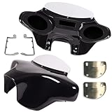 Vector Batwing Fairing Compatible with Honda VTX 1300/1800 - Fiberglass Motorcycle Fairing with 2x 6'x9' Speaker Cutouts & Honda VTX Motorcycle Windshield