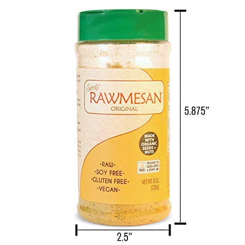 Miniatura 5 de Condimento nutricional vegano para levadura, Gopal's Rawmesan Original (alternativa al queso parmesano) – 8 onzas