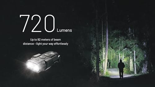 Image of Nitecore TIP3 720-Lumen Rechargeable Keychain Flashlight, 3 Color Temperatures EDC Light, USB-C with Pocket Clip (Orange)