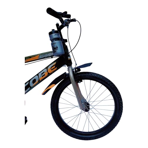 Image of Cobe 20 Inch Kids Bicycle for 6-8 Years Boys & Girls | PU Seat | Steel Rim | Caliper Brakes | TNT BMX Handle | Water Bottle | Chain Cover & Plastic Fenders | Heavy Duty Pedals miltry Green